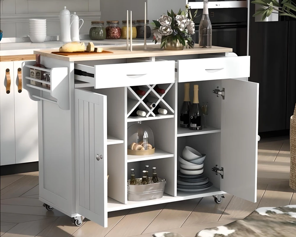 rolling small kitchen island