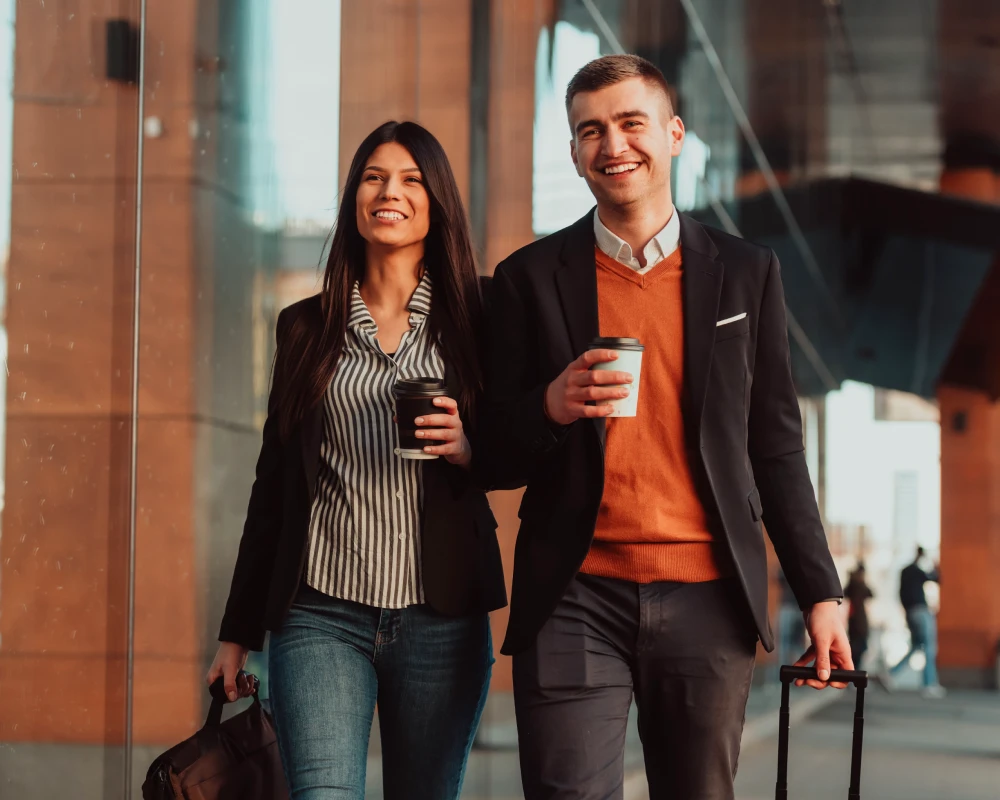 leather luggage on wheels